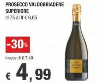 Crai Prosecco Valdobbiadene Superiore 75 cl offerta