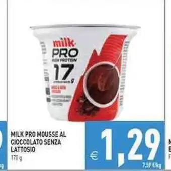 milk Pro Mousse al Cioccolato Senza Lattosio 170 g