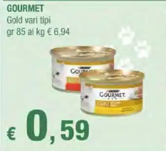 Crai Purina Gourmet Gold vari tipi 85 gr offerta