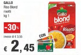 Crai Gallo Riso Blond risotti 1 kg offerta