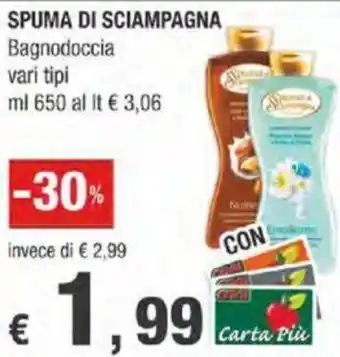 Crai Spuma di Sciampagna bagnodoccia vari tipi 650 ml offerta
