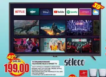 Risparmio Casa Seleco Smart TV TV39020HDA9SMART Televisore offerta