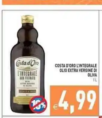 Pim Supermercati Costa D;Oro L'Integrale Olio Extra Vergine Di Oliva 1 L offerta