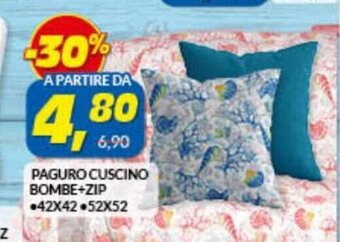 Risparmio Casa Paguro Cuscino Bombe + zip 42x42 / 52x52 offerta