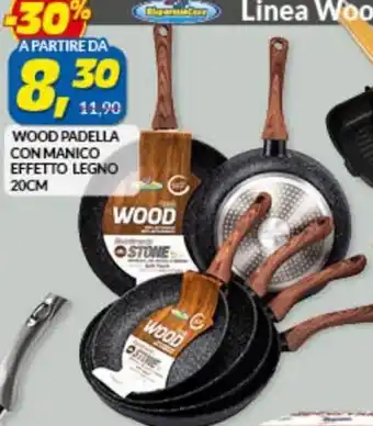 Wood Padella con Manico Effetto Legno 20cm