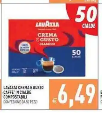 Pim Supermercati Lavazza Crema E Gusto Caffe' In Cialde Compostabili 50 pezzi offerta