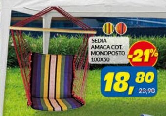 Risparmio Casa Sedia Amaca Cot. Monoposto 100x50 offerta