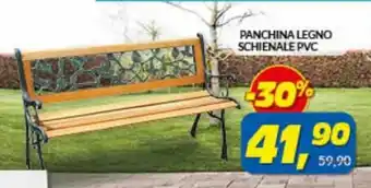 Risparmio Casa Panchina Legno Schienale Pvc offerta