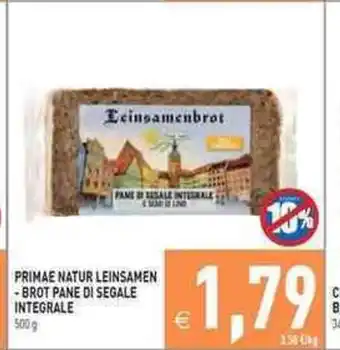 Leinsamen Primae Natur Brot Pane Di Segale Integrale 500g