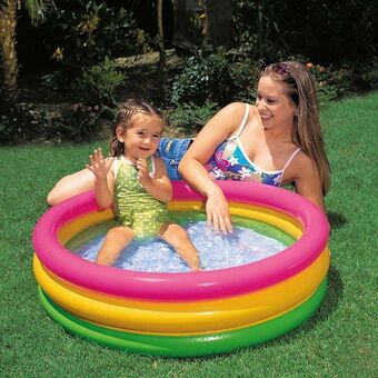 Brico Bravo Intex piscina gonfiabile baby 3 anelli multicolor bambino giardino estate 58924 offerta