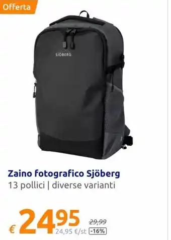 Action Sjöberg Zaino fotografico 13 pollici offerta