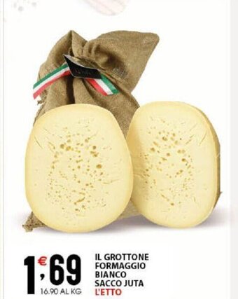 Sisa Il Grottone Formaggio Bianco Sacco Juta L'etto offerta
