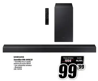 MediaWorld Samsung Soundbar HW-A450/ZF offerta