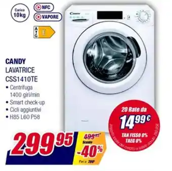 Trony Candy Lavatrice CSS1410TE offerta