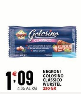 Sisa Negroni Golosino Classico Wurstel 250 gr offerta