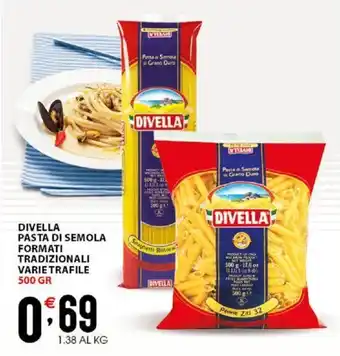 Divella Pasta Di Semola Formati Tradizionali Varie Trafile 500 Gr