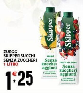 Sisa Zuegg Skipper Succhi Senza Zuccheri 1 Litro offerta
