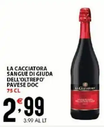 Sisa La Cacciatora Sangue Di Giuda Dell'Oltrep O' Pavese DOC 75 Cl offerta