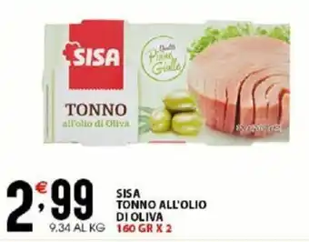 Sisa Sisa Tonno All'Olio Di Oliva 160 gr x 2 offerta