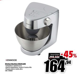 MediaWorld Kenwood Kitchen Machine KHC29.JOSI offerta