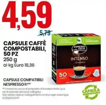 Espresso Italia' Capsule Caffè Compatibili 50 pz 250 g