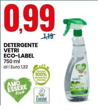 Eurospin Amo Essere Detergente Vetri Eco-Label 750 ml offerta