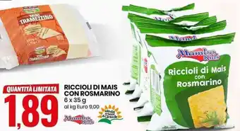 Eurospin Mambo Kids Riccioli Di Mais Con Rosmarino 6 x 35 g offerta