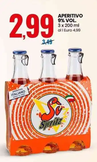 Eurospin Spritz Aperitivo 9% Vol. 3 x 200 ml offerta