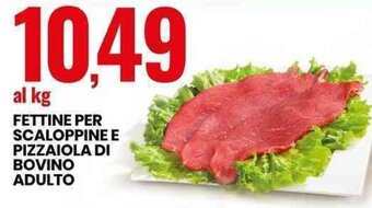 Eurospin Fettine Per Scaloppine E Pizzaiola Di Bovino Adulto offerta