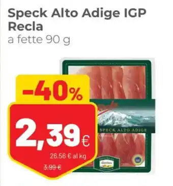 Coop Recla Speck Alto Adige IGP a fette 90 g offerta