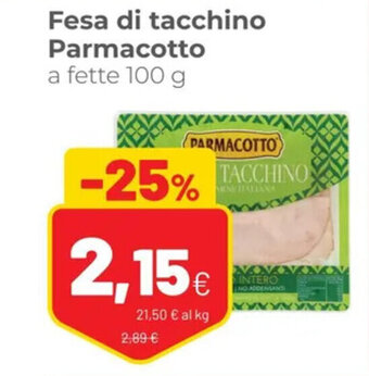 Coop Parmacotto Fesa di tacchino a fette 100 g offerta