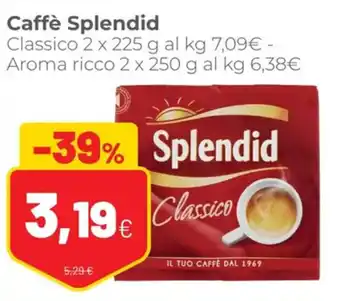 Coop Splendid Caffè Classico 2 x 225 g / Aroma ricco 2 x 250 g offerta