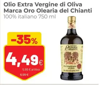 Coop Olearia del Chianti Marca Oro Olio Extra Vergine di Oliva 100% italiano 750 ml offerta