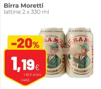 Coop Moretti Birra lattine 2 x 330 ml offerta