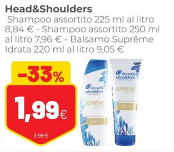 Coop Head & Shoulders Shampoo assortito 225 ml offerta