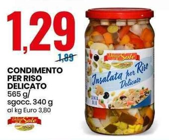 Eurospin Condimento Per Riso Delicato 565 g / sgocc, 340 g offerta