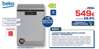 Euronics Beko Lavastoviglie Libera Installazione Beyond - BDFN26440XC offerta