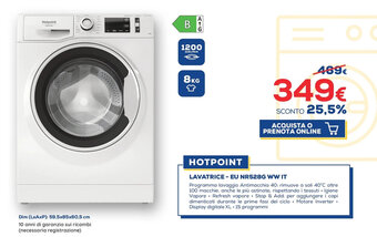 Euronics Hotpoint Lavatrice - EU NR528G WW IT offerta