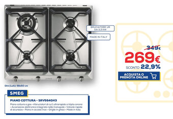 Euronics Smeg Piano Cottura - SRV564GH3 offerta