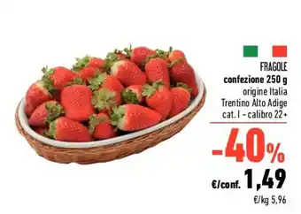 Conad Fragole 250 g offerta