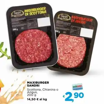Coop Sandri Maxiburger Scottona, Chianina o Angus, 200 g offerta