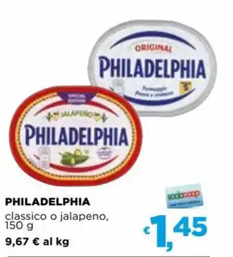 Coop Philadelphia classico o jalapeno, 150 g offerta