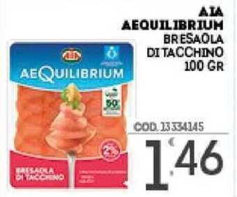 Eurocash AIA Aequilibrium Bresaola di Tacchino 100 gr offerta