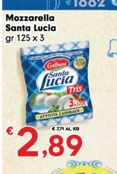 Eurospar Mozzarella santa lucia offerta
