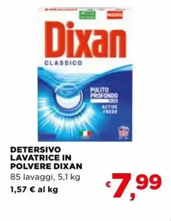 Coop Dixan Detersivo Lavatrice in Polvere 85 lavaggi 5,1 kg offerta