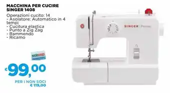 Singer Macchina per Cucire 1408