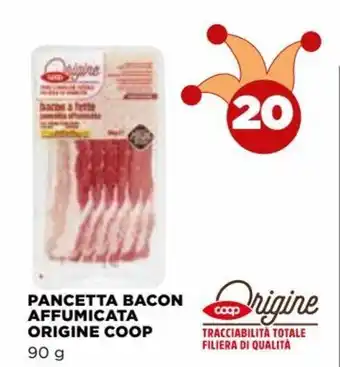 Coop Origine Coop Pancetta Bacon Affumicata 90 g offerta