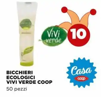 Coop Coop Vivi Verde Bicchieri Ecologici 50 pezzi offerta
