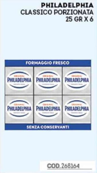 Eurocash Philadelphia Classico Porzionata 25 gr x 6 offerta
