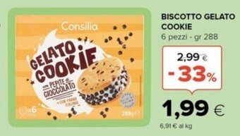 Tigre Consilia Biscotto Gelato Cookie 6 Pezzi - gr 288 offerta